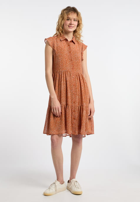 Dreimaster Blusenkleid Damen Orange Mehrfarbig - Image 2