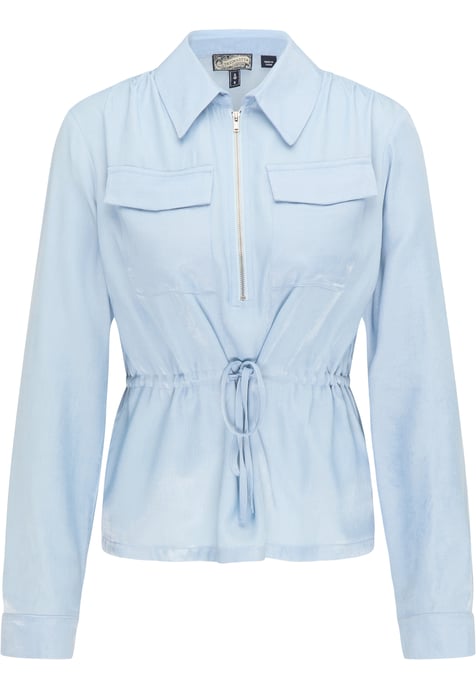 Dreimaster Bluse Damen hellblau - Image 1