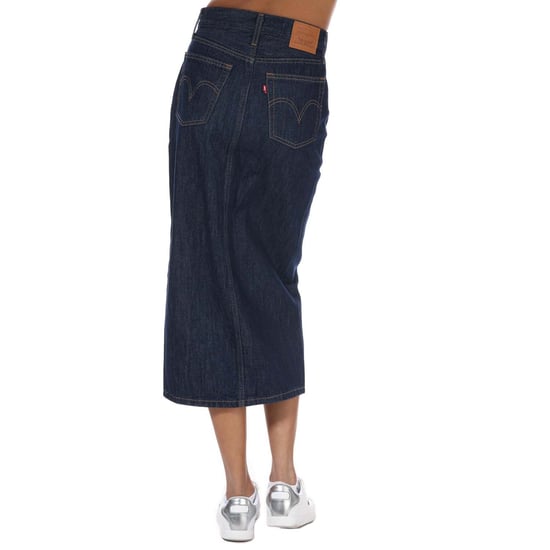 Women's Levis Button Front Midi Skirt in Indigo