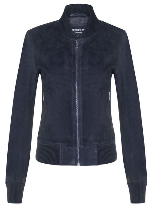 Women's Classic MA-1 Suede Bomber Jacket - Newbury