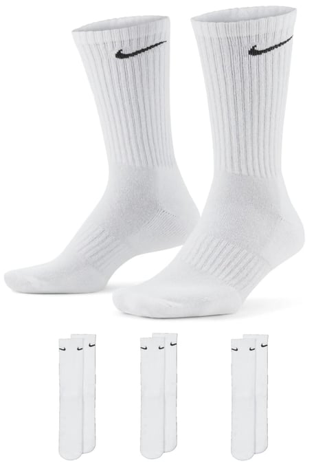 Nike Everyday Cushion Crew Trainingssocken, 3 Paar in Weiß - Image 1