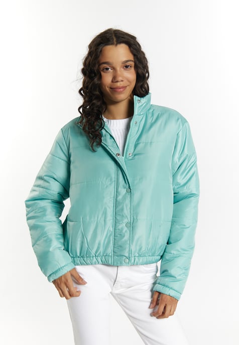 Mymo Leicht wattierte Blousonjacke Damen Lagune Minze - Image 3