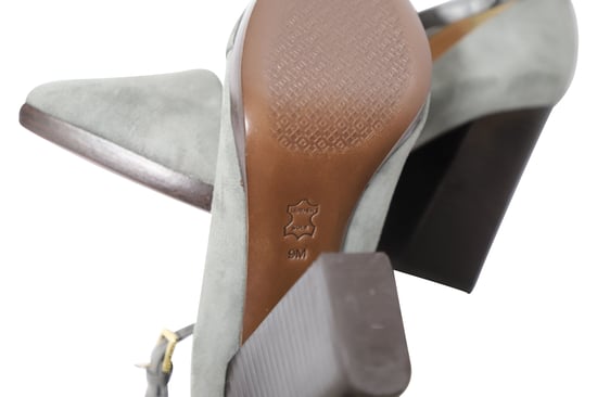 Tory Burch Blockabsatzpumps aus grauem Wildleder - Image 5