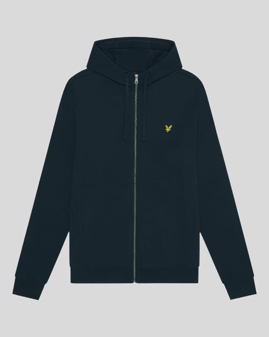 Lyle & Scott Hybrid Zip-Up Jet Dark Navy Kapuzenpullover - Image 5