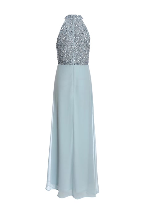 Light Blue Embellished Chiffon Maxi Dress - Image 5