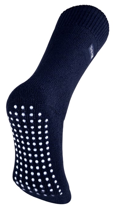 THMO - Herren Thermofleece gefütterte Hausschuhsocken mit rutschfesten Griffen - Image 1