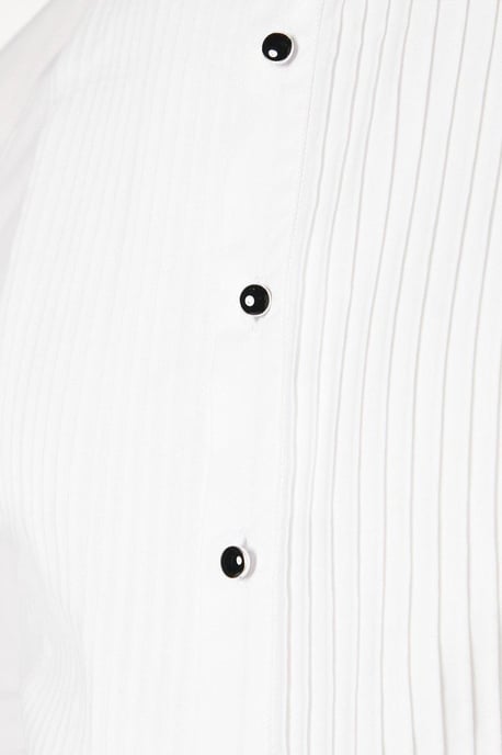 Pleat Front Slim Fit Dress Shirt