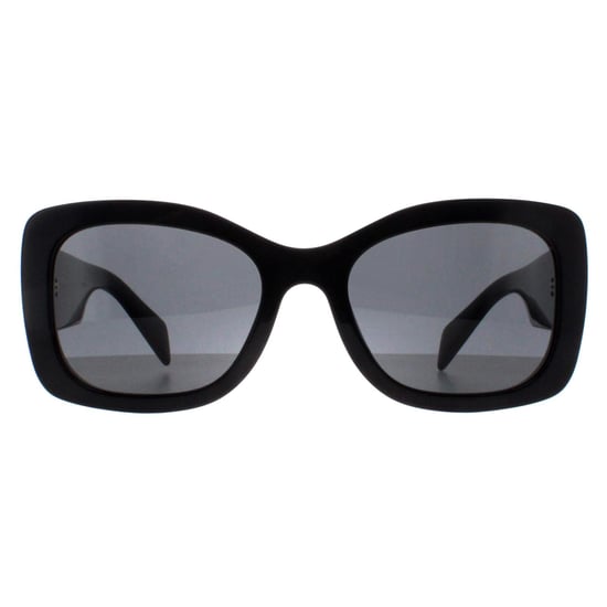 Prada Oval Womens Black Dark Grey PRA08S