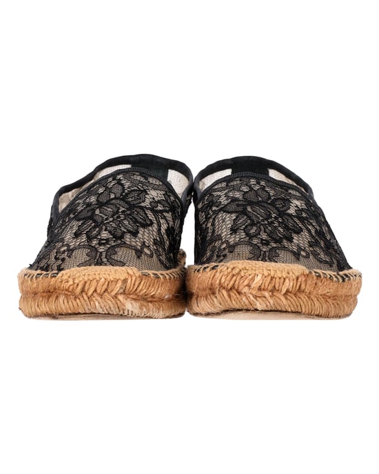 Dolce & Gabbana Spitzenschuhe aus Segeltuch in Schwarz - Image 2