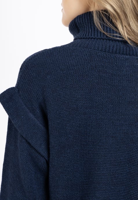 Dreimaster Strickpullover Damen Marine - Image 5