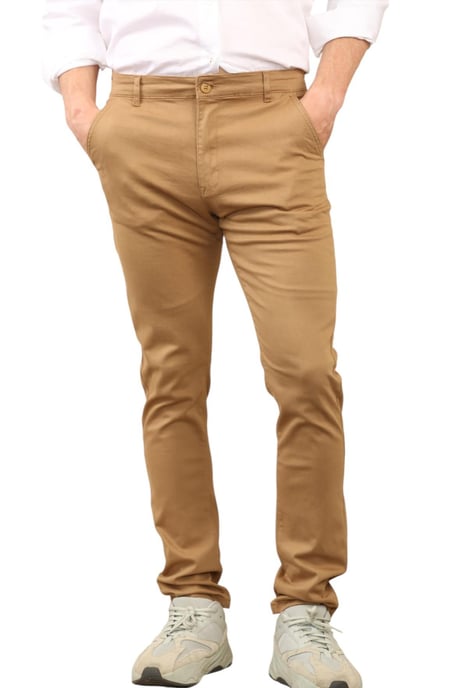 MYT Herren Slim Fit Chinos in Tan - Image 1