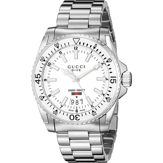 Gucci - Dive Edelstahlarmband Uhr mit weißem Zifferblatt für Herren - Image 1