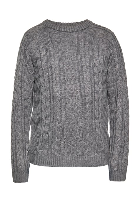 Mo Strickpullover Herren grau melange - Image 1