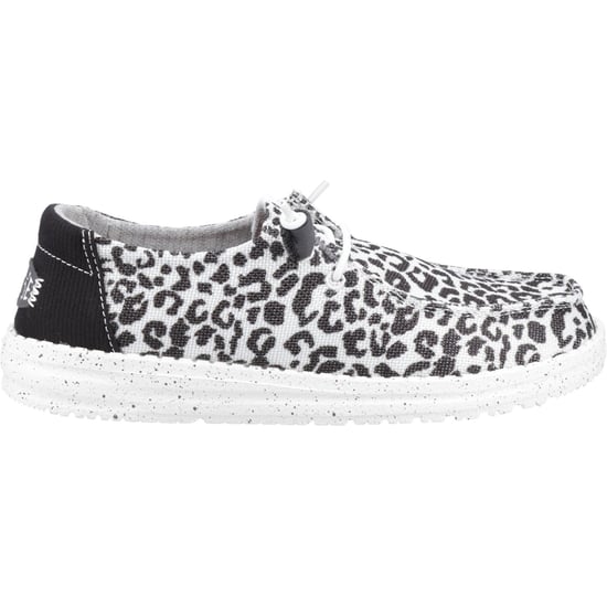 HEYDUDE Wendy Leopard Baumwollmischung Damen Schwarz/Grau Loafers - Image 5