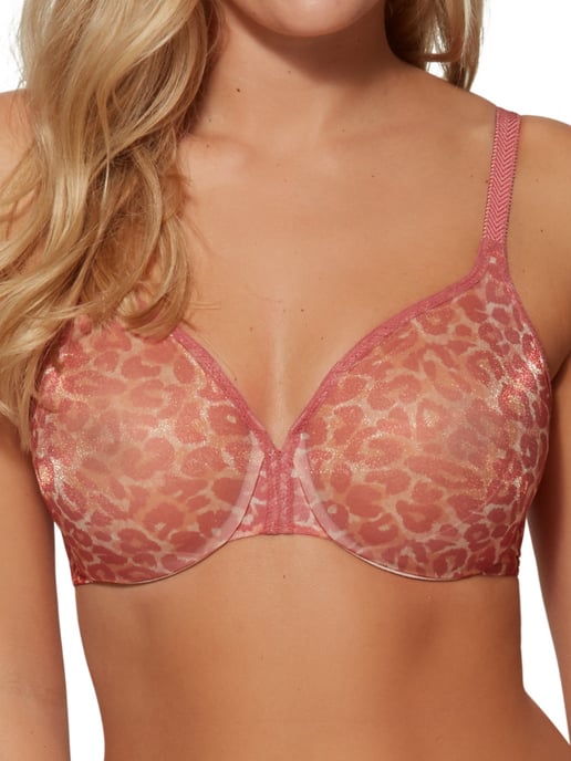 Glossies Sheer Plunge Bra - Animal Print