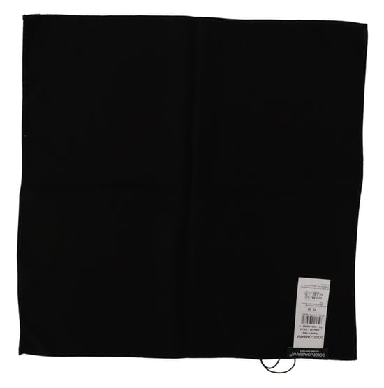 Dolce & Gabbana Men's Black 100% Silk Square Handkerchief Scarf