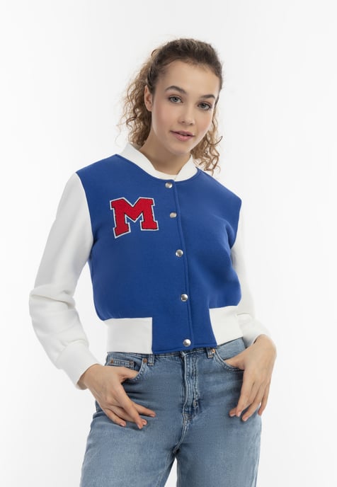 Mymo Collegejacke Damen KÖNIGSBLAU - Image 3