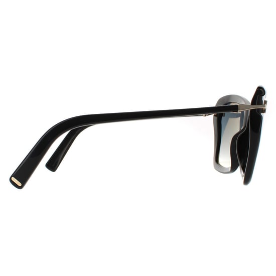 Tom Ford Butterfly Womens Shiny Black Smoke Gradient