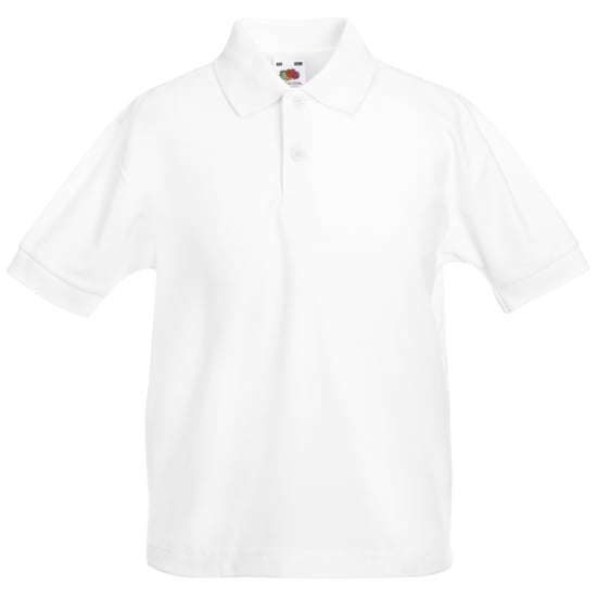 Fruit of the Loom - Poloshirt für Kinder kurzärmlig (Weiß) - Image 1
