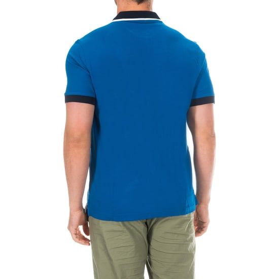 Men's short-sleeved polo shirt with contrast lapel collar HMX1005D