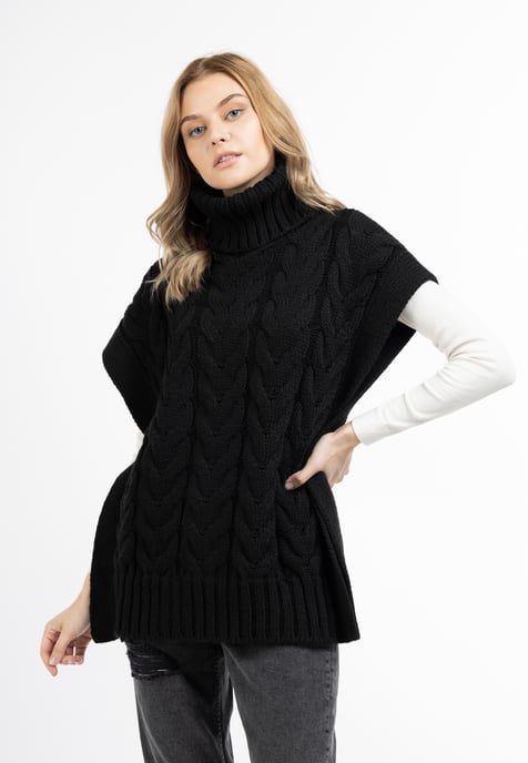 Dreimaster Strickweste Damen SCHWARZ - Image 3