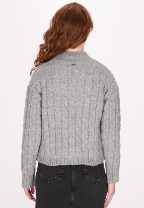 Dreimaster Pullover Damen Grau Melange - Image 4
