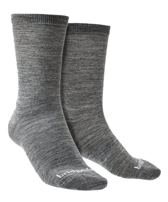 Bridgedale - 2er Pack Liner Base Layer Boot Socks - Grau - Image 1