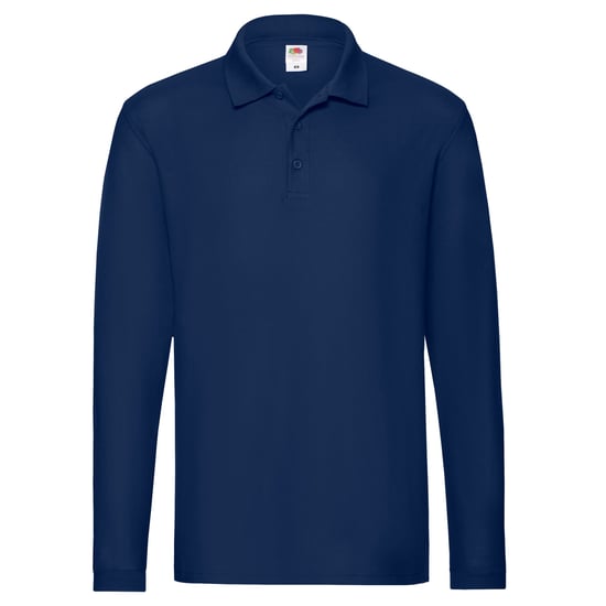 Fruit of the Loom - "Premium" Poloshirt für Herren Langärmlig (Marineblau) - Image 1