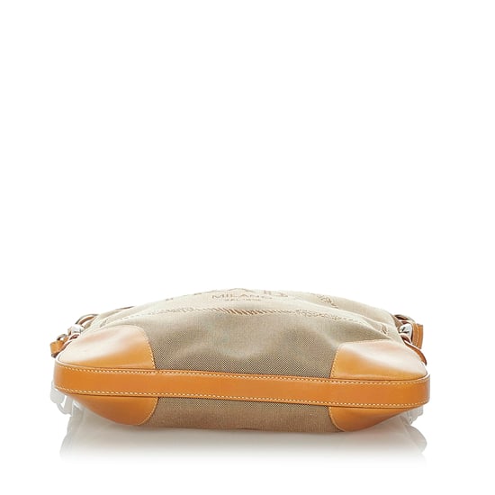 Vintage Prada Canapa Canvas Crossbody Bag Brown