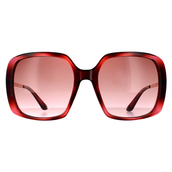 Guess Square Womens Tortoise Pink Pink Gradient Sunglasses