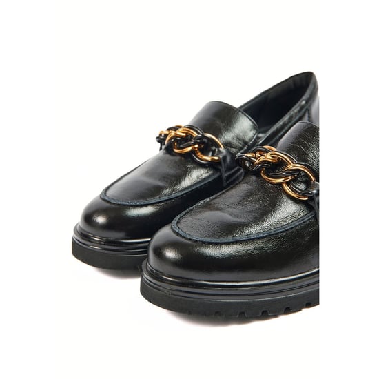 Pod Tate Kunstleder Damen Schwarz Loafers - Image 5