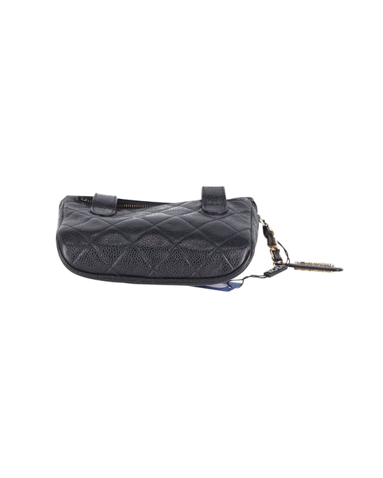 Chanel Vintage Gürteltasche aus schwarzem Kaviarleder - Image 4