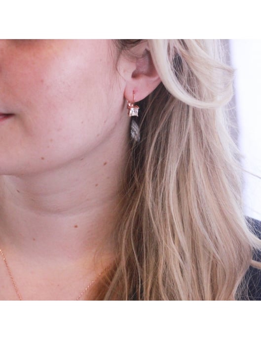 Einfaches Quadrat : Rose Gold und Kristall - Image 6