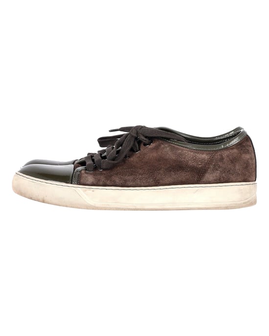 Lanvin Klassische Tennis Sneakers aus braunem Wildleder - Image 4