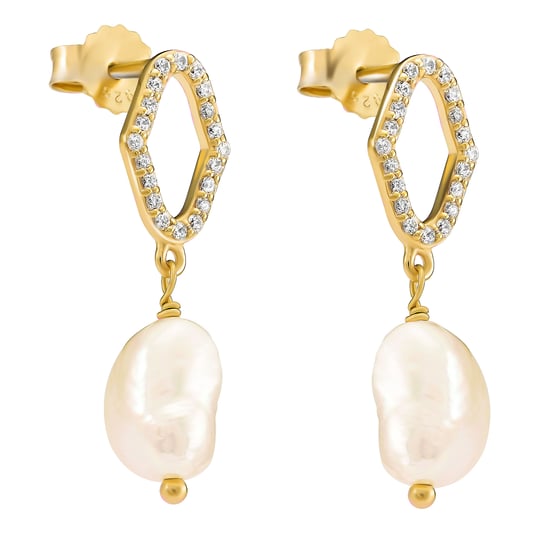 Orphelia 'Normandy' Women's 925 Sterling Silver Drop Earrings - Gold ZO-7574/G