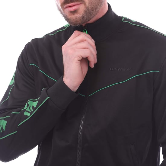 Off-white - Schmale Trainingsjacke Mit Ow Face Band In Schwarz - Image 3