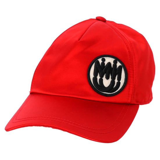 Miu Miu Logo-Patch Baseballkappe aus rotem Canvas - Image 2