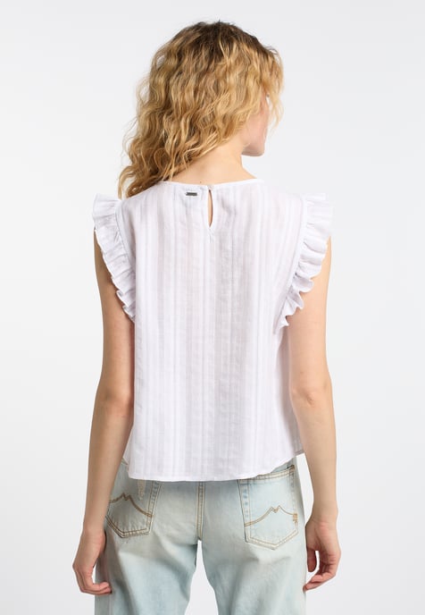 Dreimaster Bluse Damen Weiss - Image 4