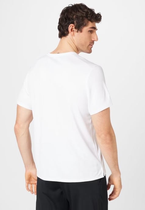 Nike Dri Fit Herren Miler Kurzarm-T-Shirt in Weiß - Image 2