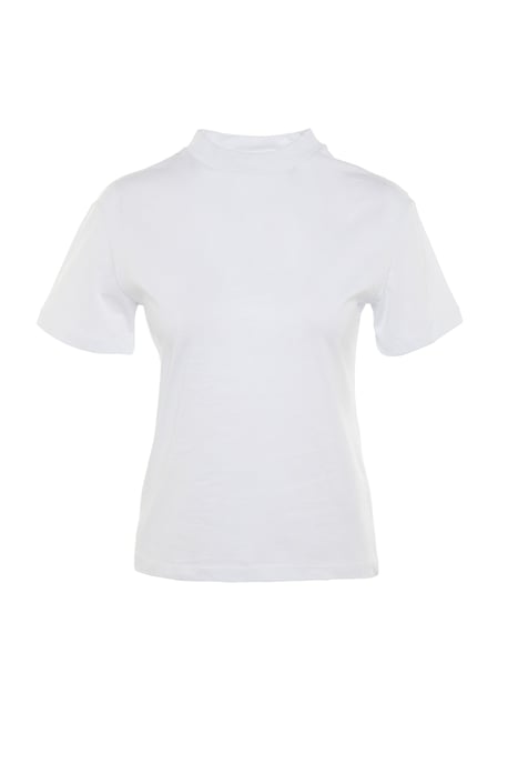 Trendyol Femmes/Filles Collier de chien Bras standard basique T-shirt - Image 2