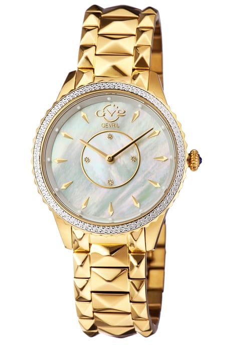 GV2 Siena Damen Schweizer Quarz MOP Zifferblatt Edelstahl Uhr - Image 1