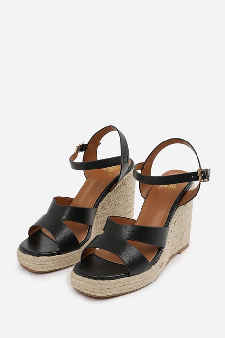 Wheres That From Womens 'Jaime' Cut Out Strap Detail Wedge Shoes With Buckle Closure