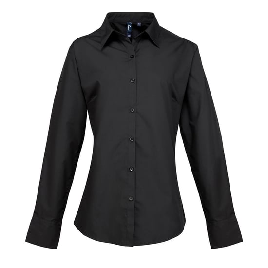 Premier - "Supreme" Formelles Hemd für Damen Langärmlig (Schwarz) - Image 1