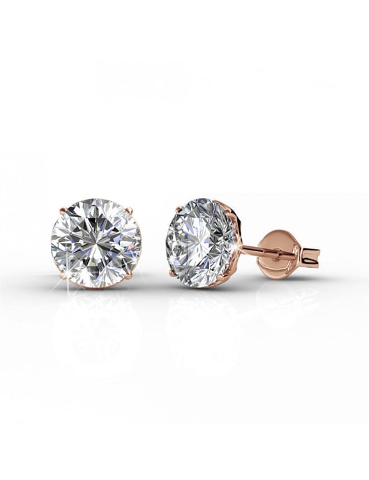 Kristine Ohrringe - Roségold und Kristall - Image 1