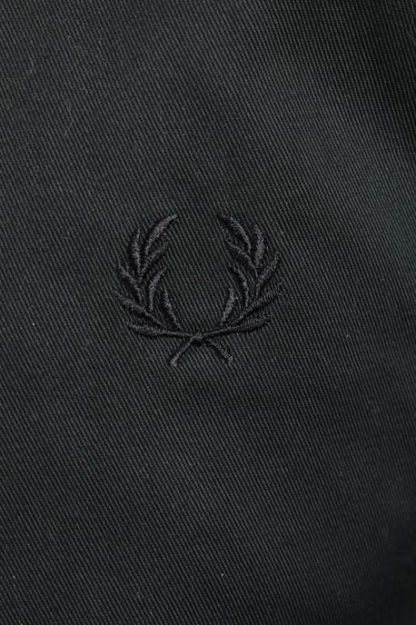 Fred Perry gewachste Baumwoll-Harrington-Jacke Nachtgrün - Image 3
