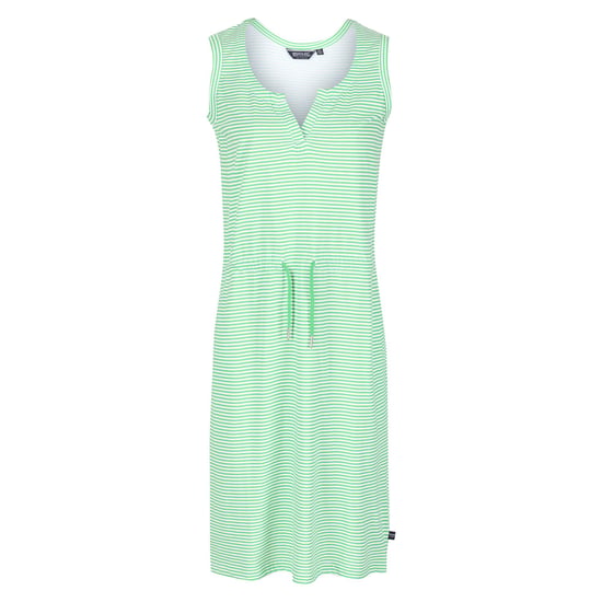 Regatta Womens/Ladies Fahari Stripe Shift Freizeitkleid (Vibrant Green/White) - Image 1