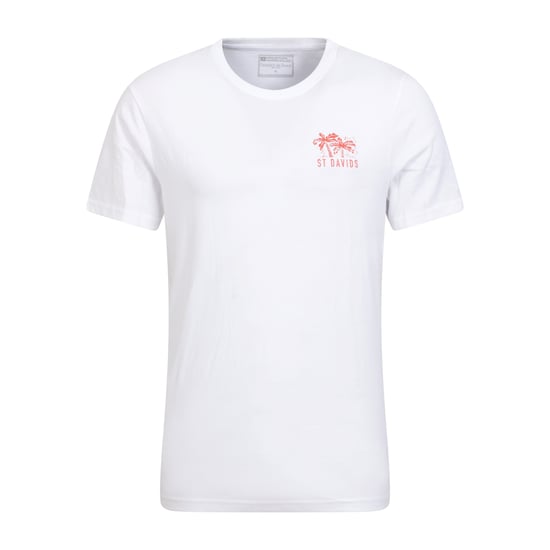 Mountain Warehouse Mens St Davids Printed Organic T-Shirt (White)