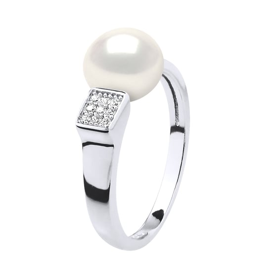 Ring Adjustable Freshwater Pearl Jewelry 9-10mm White 925