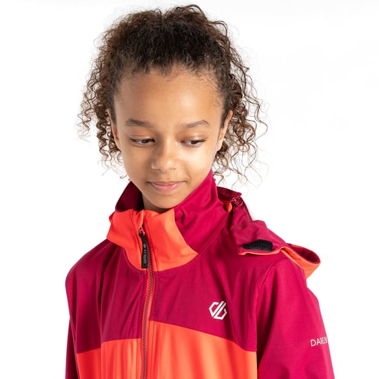 Dare 2B Childrens/Kids Cheer Soft Shell Jacket (Berry Pink/Neon Pink)