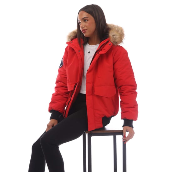 Women's Superdry Everest Bomber Jacket in Red